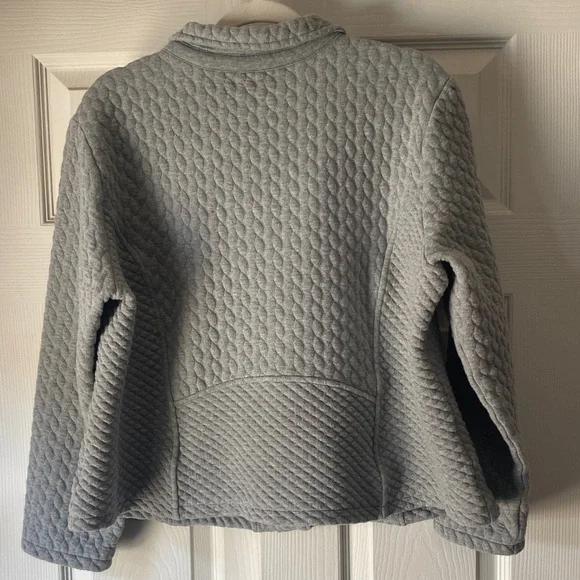 Isaac Mizrahi Live! Gray Quilted Jacket - Picture 2 of 6